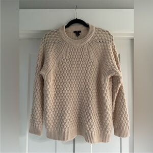 H&M Textured Knit Cream Sweater